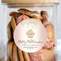 Glitter de Cupcake Dourado Colírio Coletor de past