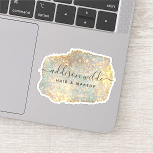 Adesivo Glitter de Glam Moderno de Script de Assinatura Ho