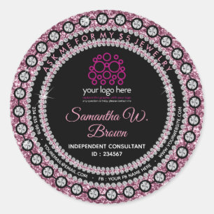 Adesivo Glitter de Jogo Rosa