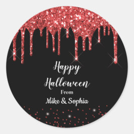 Adesivo Glitter de Sangue Vermelho Pingando Vampiro Hallow