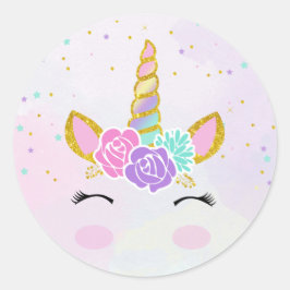 Adesivo Glitter de Unicórnio Mágico