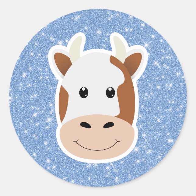 Adesivo Glitter de Vaca (Frente)