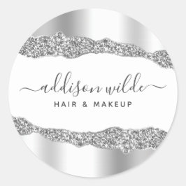 Adesivo Glitter Diamantes Silver Glitter Business