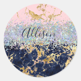 Adesivo Glitter e mármore personalizados