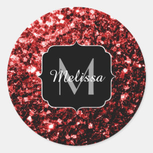 Adesivo Glitter falso Vermelho Escuro brilhos Glamour Mono
