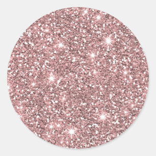 Adesivo Glitter Glamoroso De Rosa Elegante Delicado