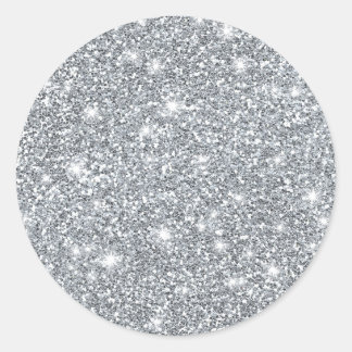 Adesivo Glitter Glamoroso Elegante Silver Faux