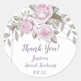 Adesivo Glitter Glitter Floral Roxo