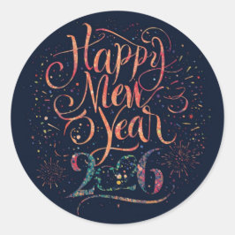 Adesivo Glitter Happy New Year 2026