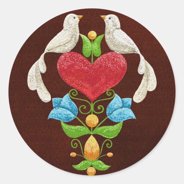 Adesivo Glitter Lovebird (Frente)