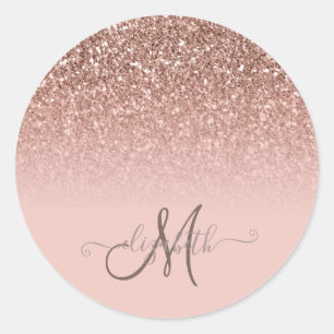 Adesivo Glitter Moderno Lantejoulas Monograma Ombre Resfri