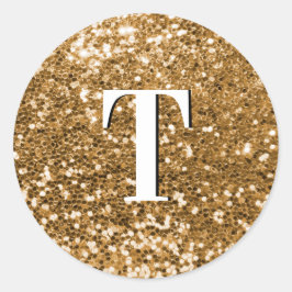 Adesivo Glitter Monogramado Chunky Dourado
