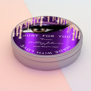 Adesivo Glitter Obrigado Eyelash Rosa Purple Com Amor