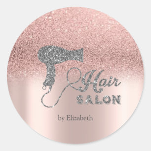 Adesivo Glitter Ombre Rose Dourado,Secador de Cabelo Prata