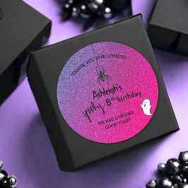 Adesivo Glitter Ombre Spider Ghost Halloween Favor