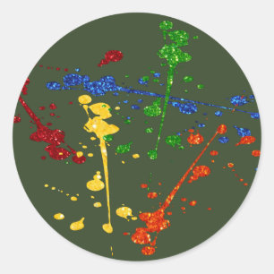 Adesivo Glitter Paintball Party Paint Splatter