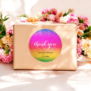 Adesivo Glitter Roxo Amarelo Casamento Arco-íris Brilho  