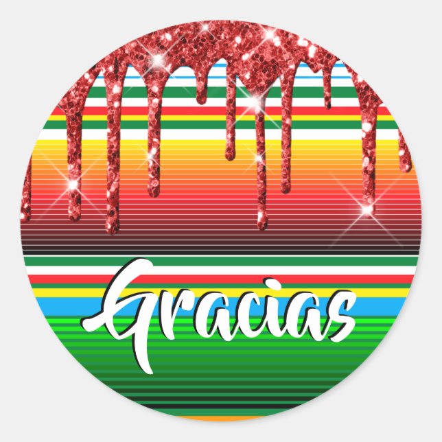 Adesivo Glitter Vermelho Esmagador Mexicano em Aberto Muit (Frente)