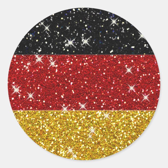 Adesivo Glitters Germany Flag com Sparkles (Frente)