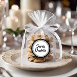 Adesivo Glittery Bat Mitzvah Elegante Black and Silver<br><div class="desc">Este design de tendência apresenta brilho falso cintilante em camadas sobre um fundo de cor sólida. Use o formulário modelo para adicionar suas próprias informações. O recurso "Personalizar" pode ser usado para alterar o estilo,  a cor e o layout da fonte.</div>