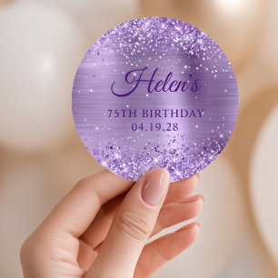 Adesivo Glittery Light Purple Foil 75th Birthday