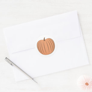 Adesivo Glittery Orange Pumpkin Fall Envelope Seal