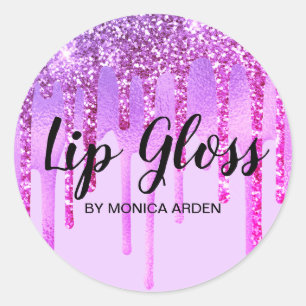 Adesivo Glittery Purple Drives Lip Gloss Business