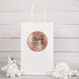 Adesivo Glittery Rose Gold Foil Aniversário de 50 anos