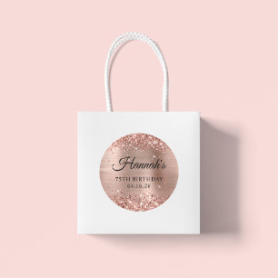 Adesivo Glittery Rose Gold Foil Aniversário de 75 Anos