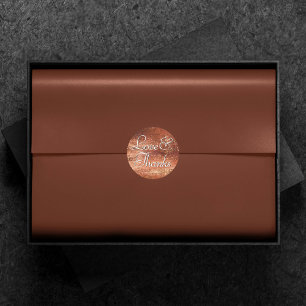 Adesivo Glitzy Foil   Terra Cotta Dusty Orange Obrigado