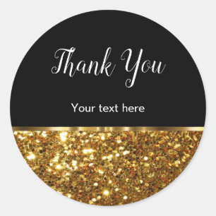 Adesivo Glitzy Obrigado Rótulos De Vinheta