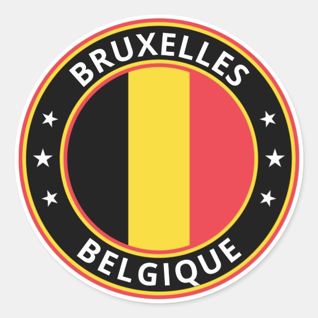Adesivo Global Traveler - Bruxelas, Bélgica | Bélgica (Frente)