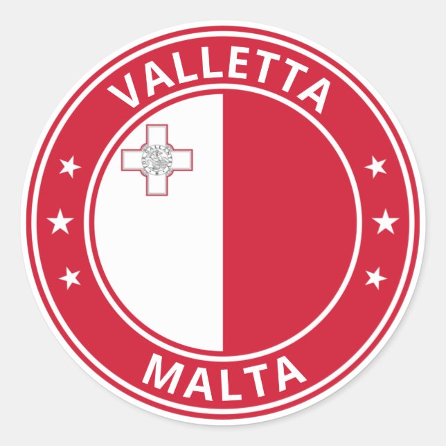 Adesivo Global Traveler - La Valeta, Malta (Frente)