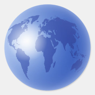 Adesivo Globo azul do mundo