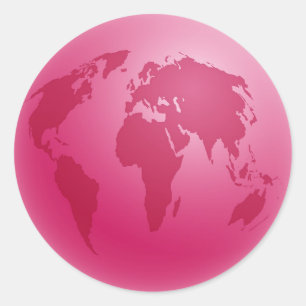 Adesivo Globo cor-de-rosa