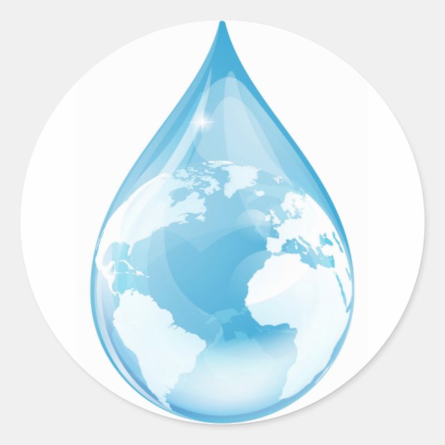 Adesivo Globo de gotas de água (Frente)
