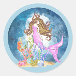 Adesivo Globo de Mermaid Watercolor