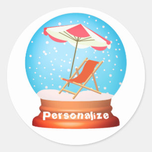 Adesivo Globo de neve da praia