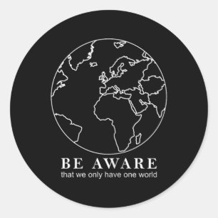 Adesivo Globo do Mapa Mundial Descreve Proteção Ambiental
