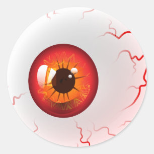 Adesivo Globo ocular vermelho do horror