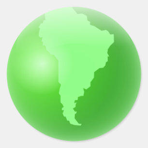 Adesivo Globo Verde da América do Sul
