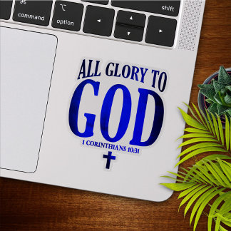 Adesivo Glória a Deus cristão