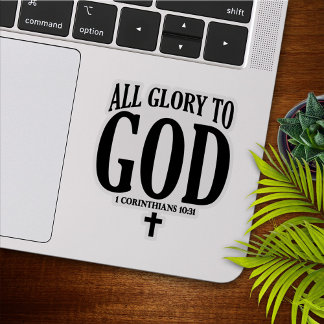 Adesivo Glória a Deus cristão
