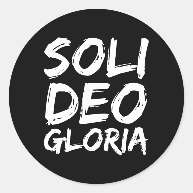 Adesivo Glória a Deus Sozinha Cita Reforma Soli Deo Gloria (Frente)
