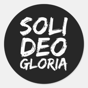 Adesivo Glória a Deus Sozinha Cita Reforma Soli Deo Gloria