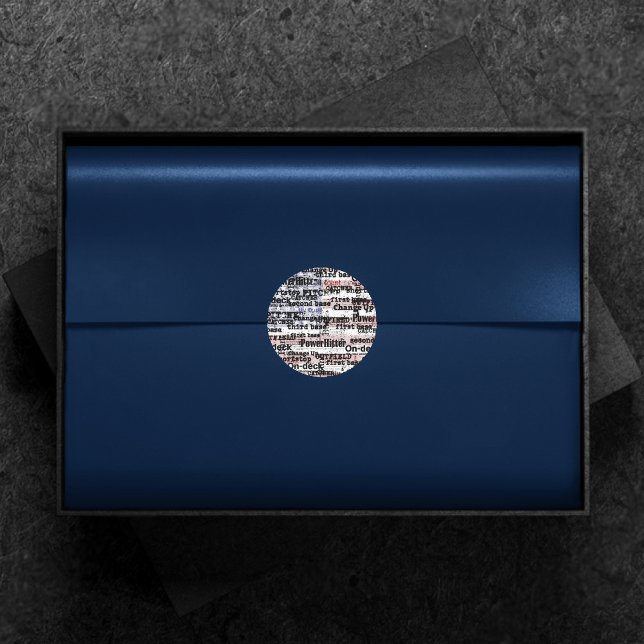 Adesivo Glória do Beisebol | Palavras da Bandeira American (Criador carregado)