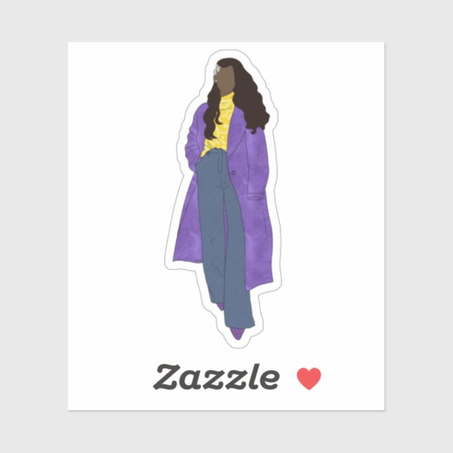 Adesivo Glória Sunshine - Arte Digital Negra Feita à Mão (Folha)