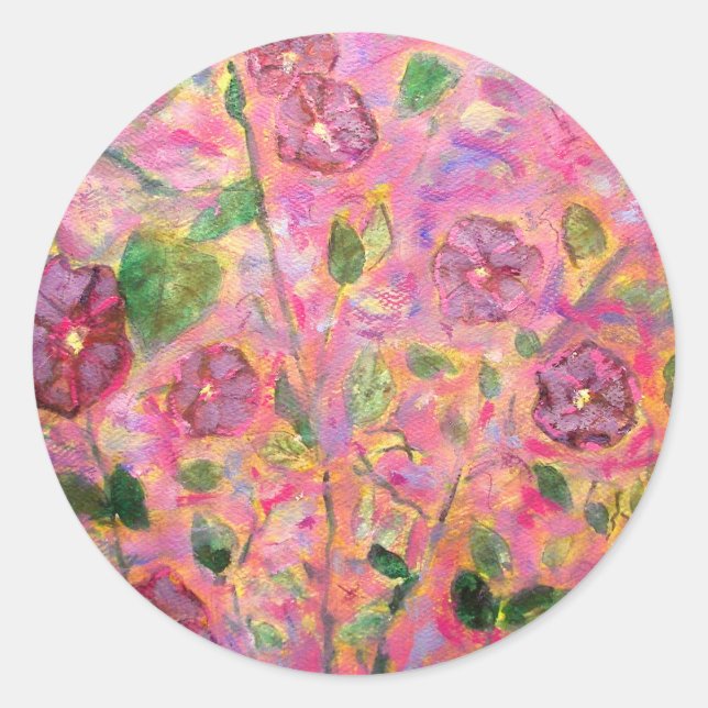 Adesivo glórias matinais azuis e roxas (Frente)