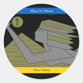 ADESIVO GLORY TO UKRAINE CLASSIC ROUND STICKER