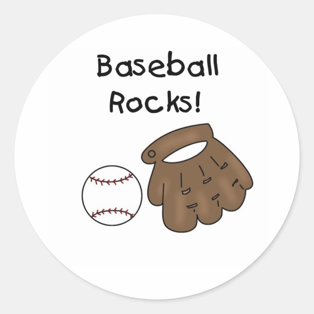 Adesivo Glove and Ball Baseball Rocks (Frente)